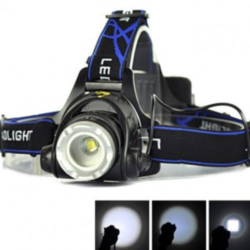 Flashlight Headlight 3Modes 2000 Lumen Hands-Free Portable Camping & Hiking Equipment Ultra Bright Zoomable XM-L T6 LED Headlamp