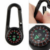 3 in 1 Double Sided Mini Compass Carabiner Thermometer Military Outdoor Hiking Climbing Metal Camping Equipment